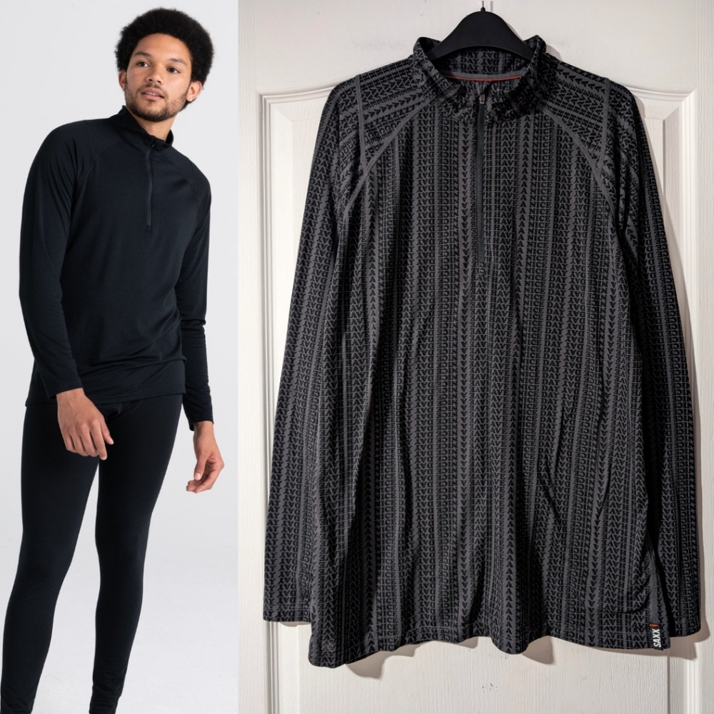 SAXX | Men's Viewfinder 1/2 Zip Sweatshirt In 'Have A Nice Day '